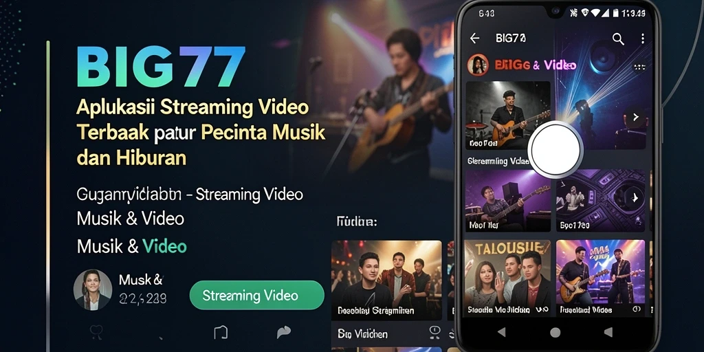 Antarmuka pengguna BIG77 untuk streaming video yang sederhana dan praktis.