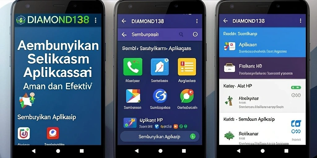 Antarmuka DIAMOND138 yang sederhana dan fungsional untuk menyembunyikan aplikasi.