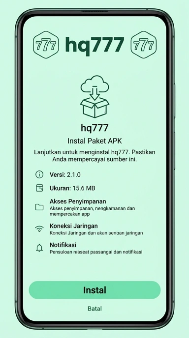 Tampilan halaman APK hq777