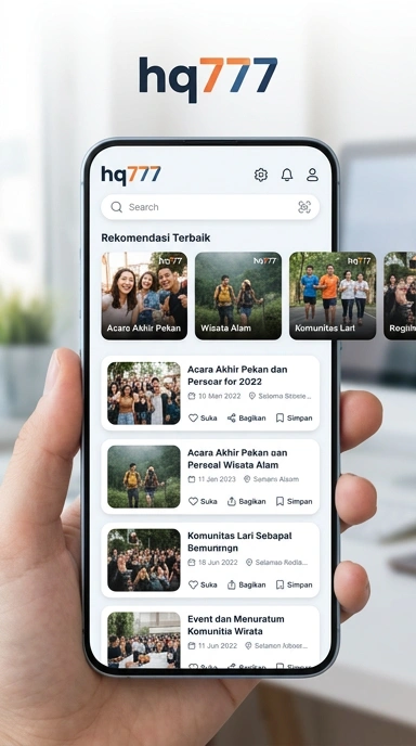 Tampilan katalog aplikasi hq777
